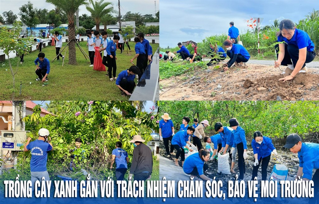 Trồng cây xanh gắn với trách nhiệm chăm sóc, bảo vệ môi trường