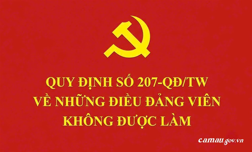 Tổ chức học tập quy định về những điều đảng viên không được làm