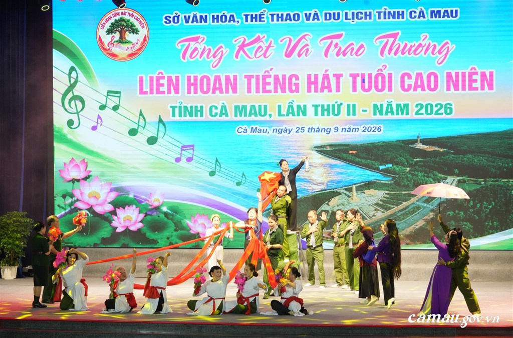 17 tập thể được trao giải tại Liên hoan tiếng hát tuổi cao niên tỉnh Cà Mau