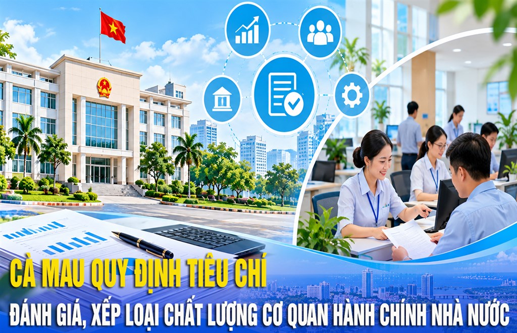 Cà Mau quy định tiêu chí đánh giá, xếp loại chất lượng cơ quan hành chính nhà nước