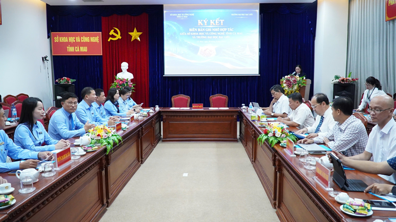 Sở Khoa học và Công nghệ tỉnh Cà Mau và Trường Đại học Bạc Liêu tăng cường hợp tác phát triển khoa học, công nghệ và nguồn nhân lực