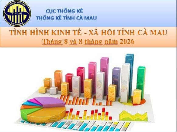 Tình hình kinh tế - xã hội tỉnh Cà Mau tháng 8 và 8 tháng năm 2026 